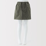 キッズ　縦横ストレッチヘリンボーンスカート