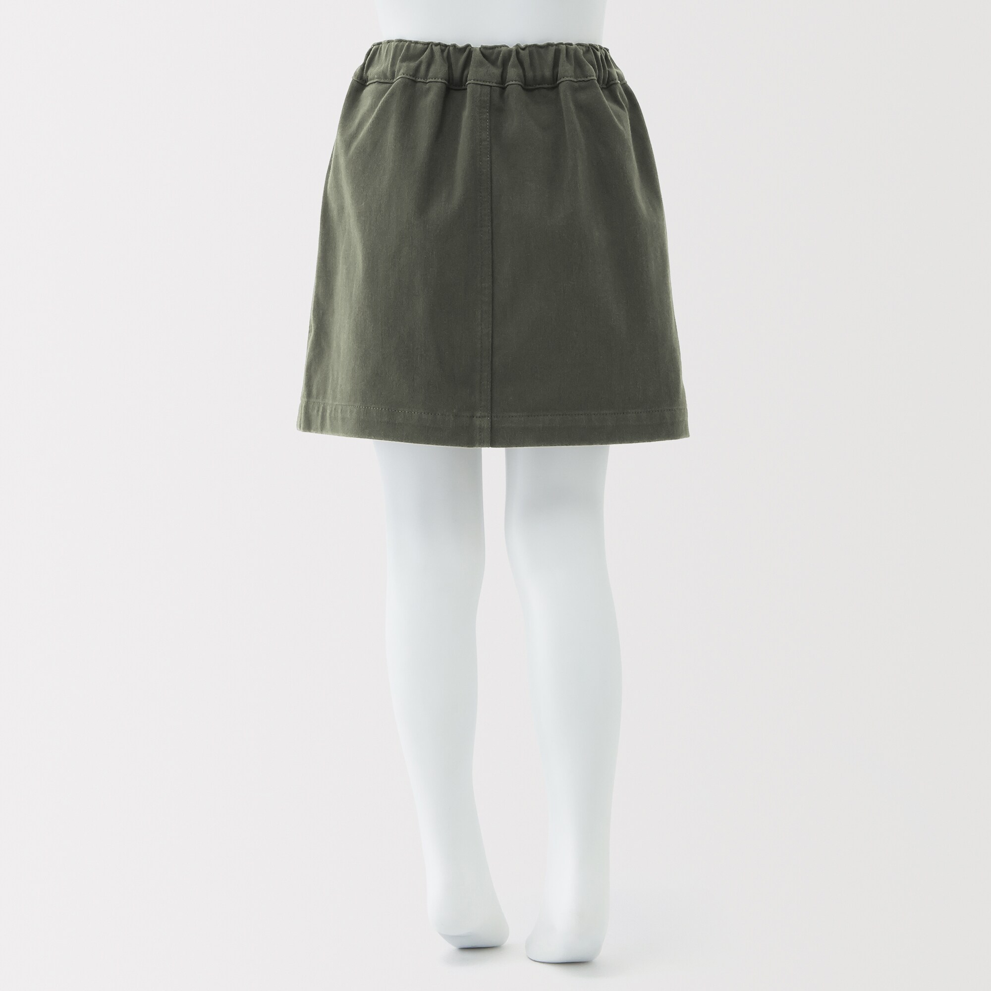 キッズ　縦横ストレッチヘリンボーンスカート