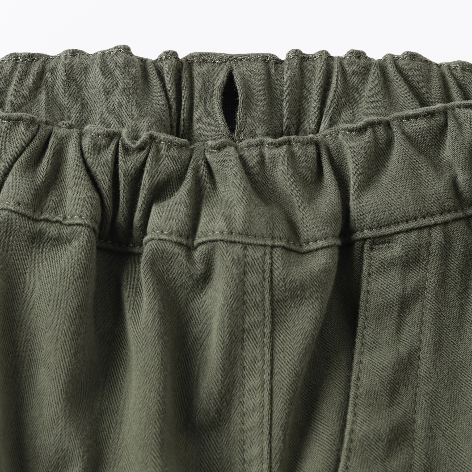 キッズ　縦横ストレッチヘリンボーンスカート