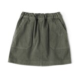 キッズ　縦横ストレッチヘリンボーンスカート