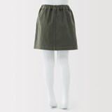 キッズ　縦横ストレッチヘリンボーンスカート