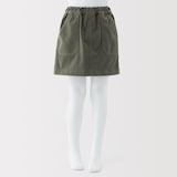 キッズ　縦横ストレッチヘリンボーンスカート