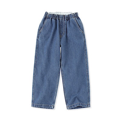 キッズ　木の実から作ったカポック混デニムワイドパンツ