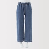 キッズ　木の実から作ったカポック混デニムワイドパンツ