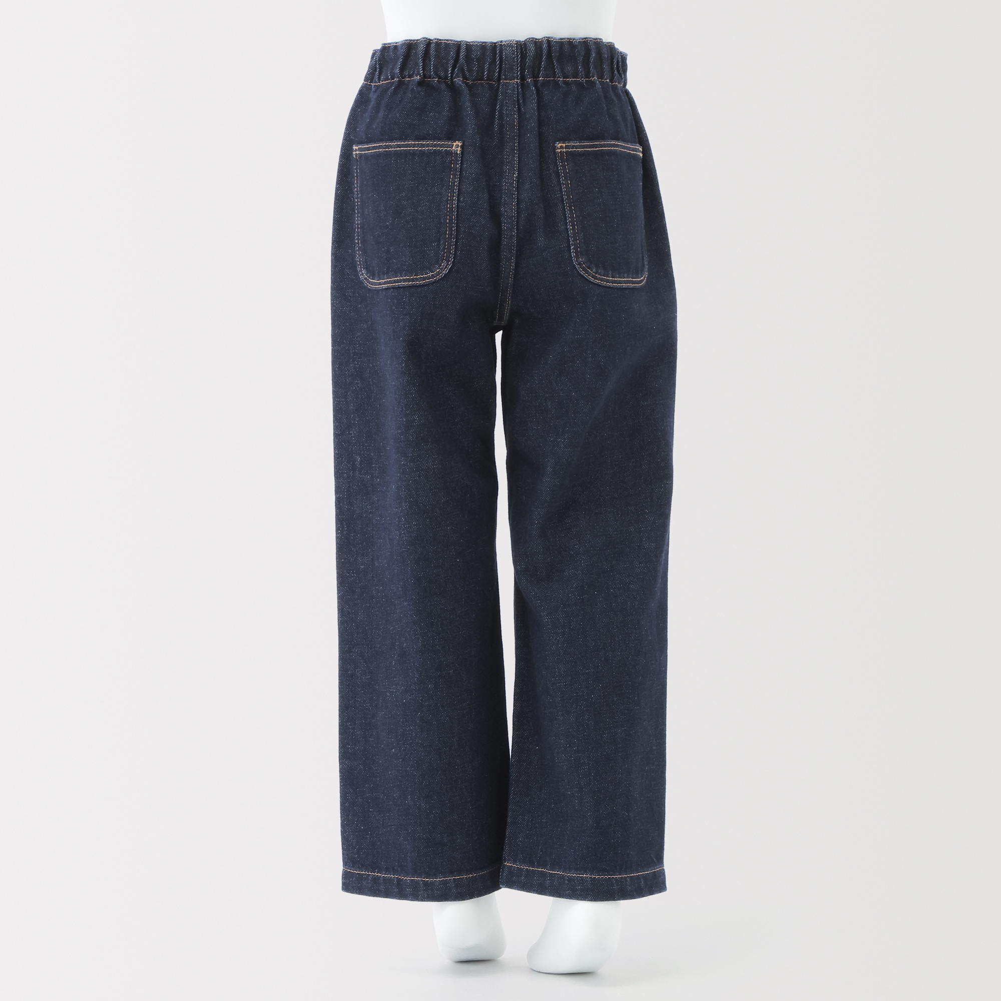 キッズ　木の実から作ったカポック混デニムワイドパンツ