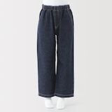 キッズ　木の実から作ったカポック混デニムワイドパンツ