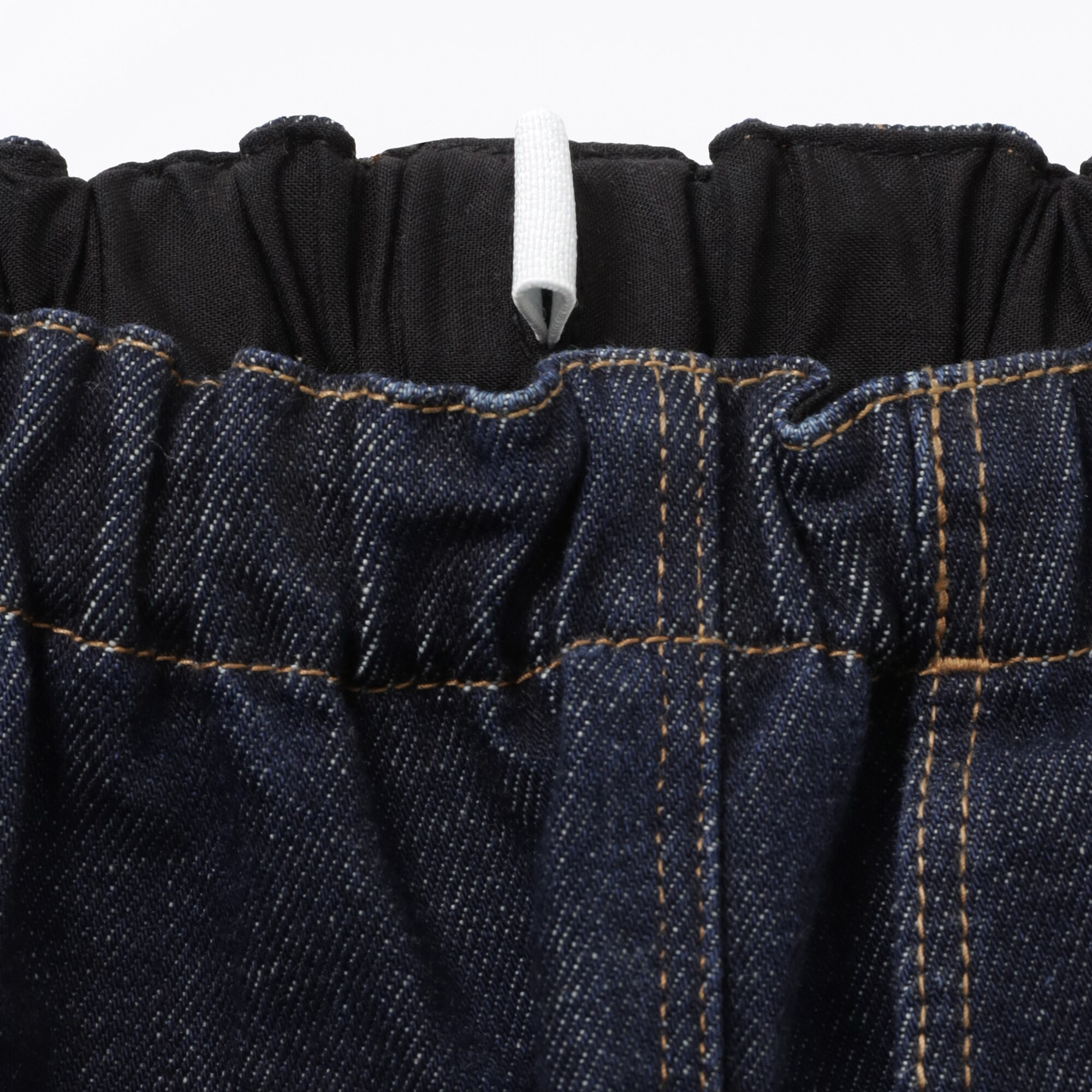 キッズ　木の実から作ったカポック混デニムワイドパンツ