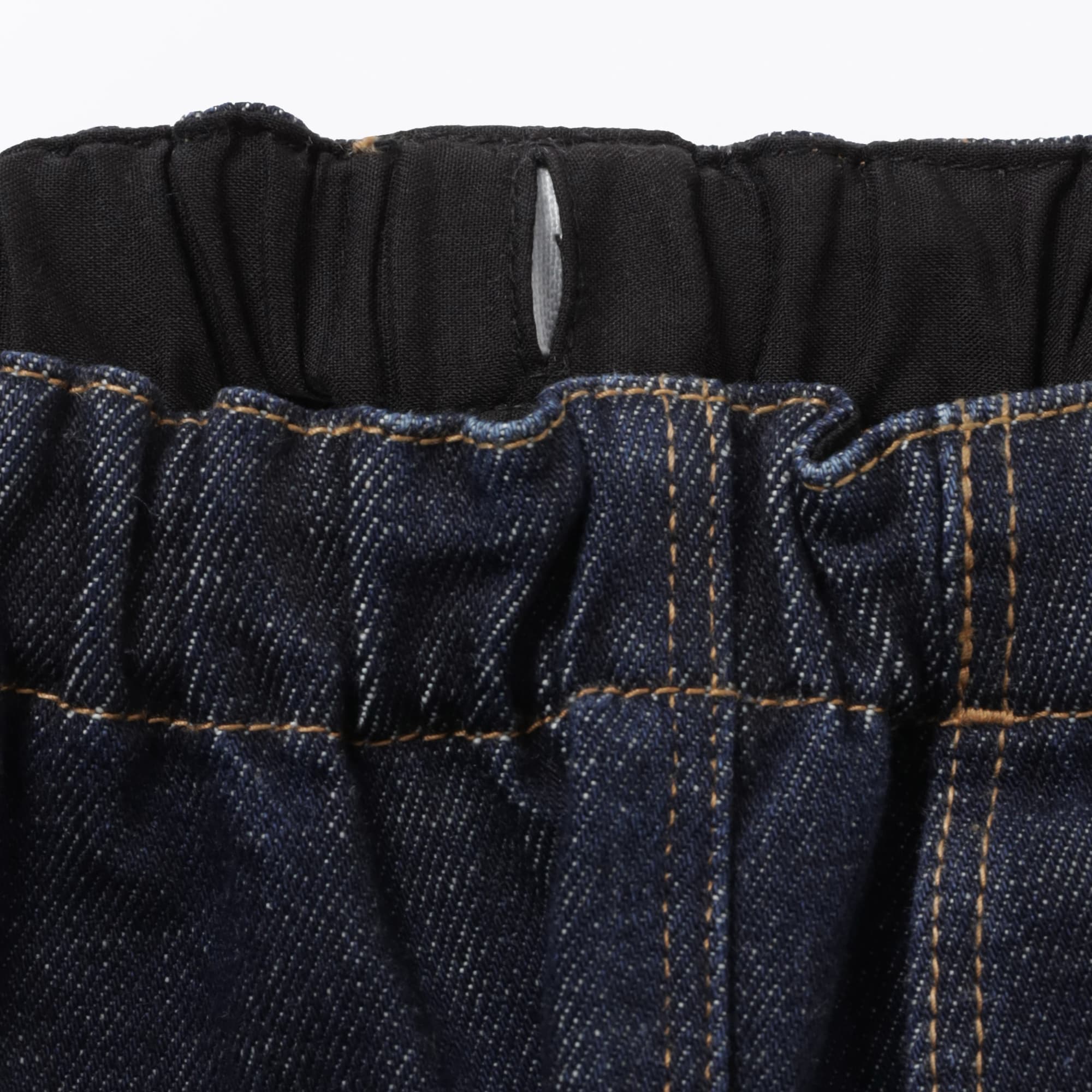 キッズ　木の実から作ったカポック混デニムワイドパンツ