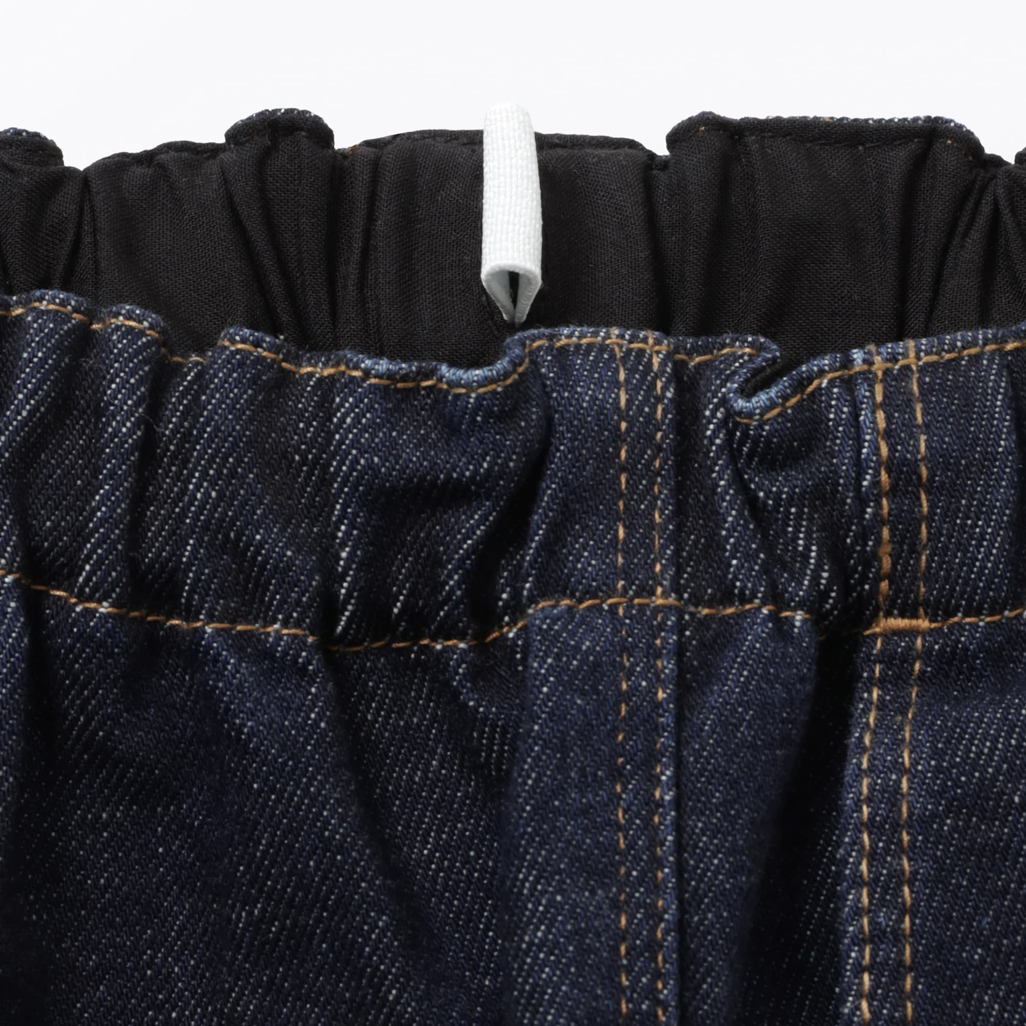 キッズ　木の実から作ったカポック混デニムワイドパンツ