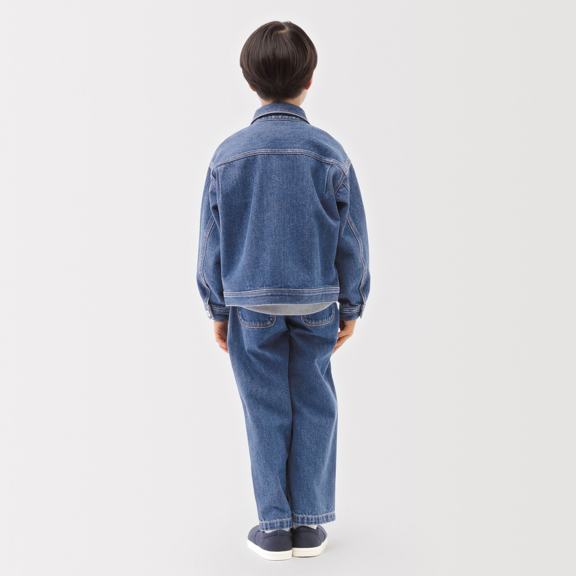 キッズ　木の実から作ったカポック混デニムジャケット