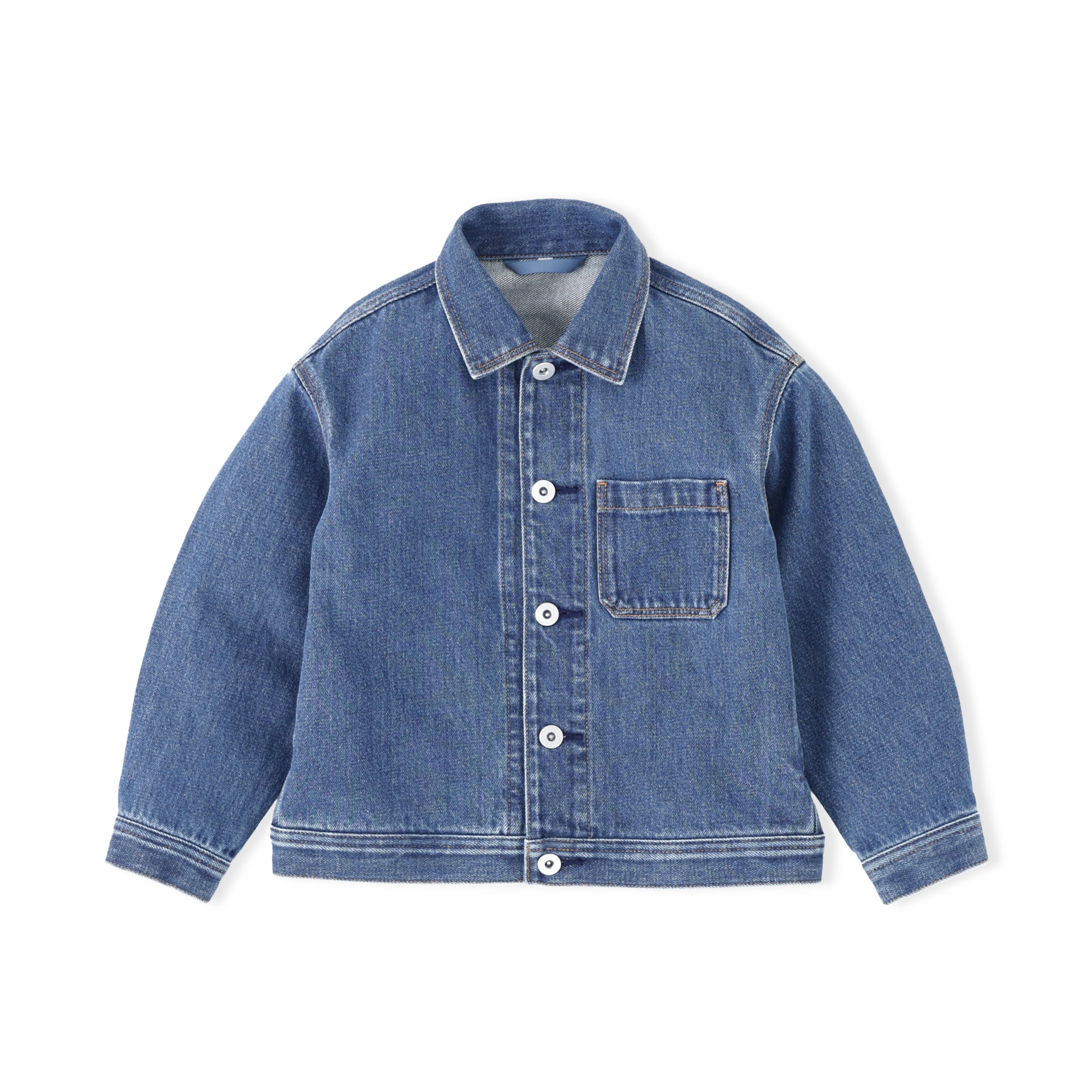 キッズ　木の実から作ったカポック混デニムジャケット