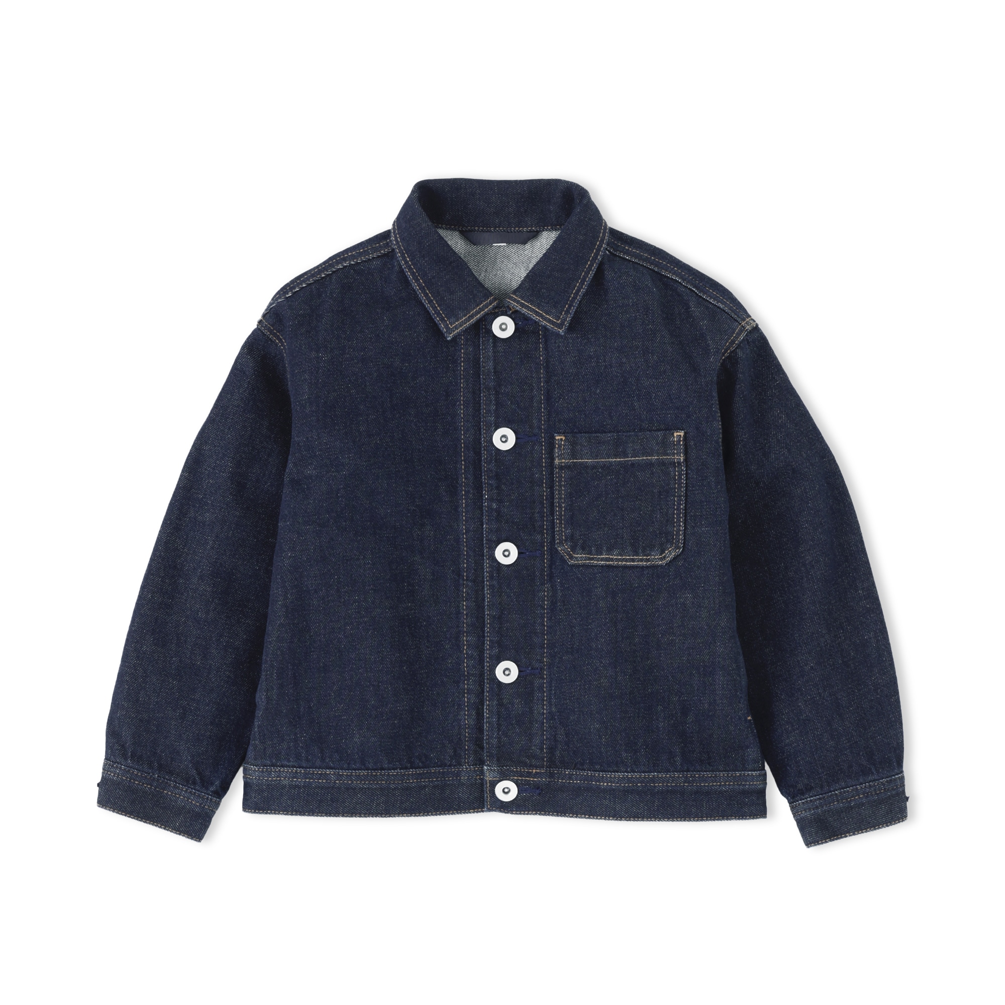 キッズ　木の実から作ったカポック混デニムジャケット