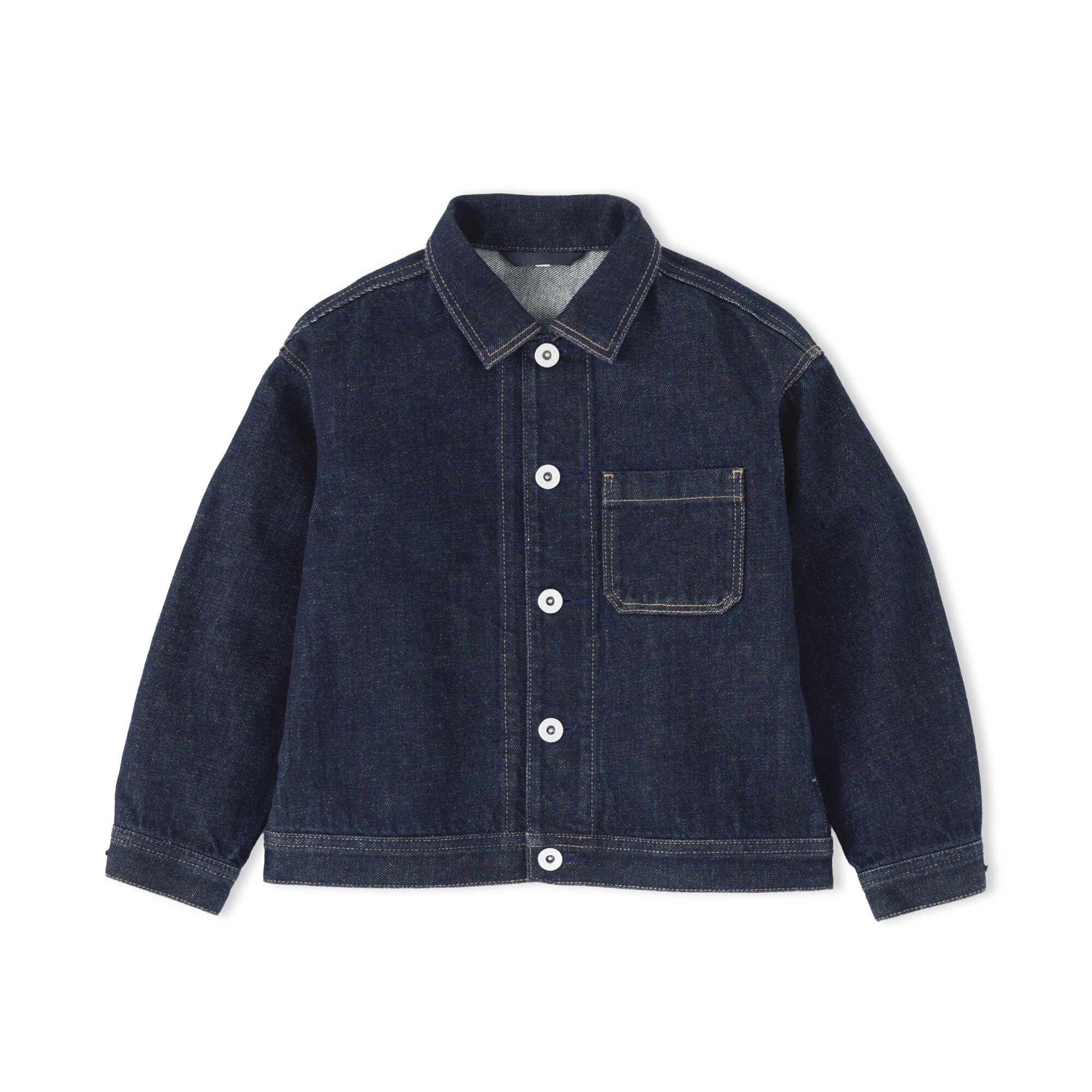 キッズ　木の実から作ったカポック混デニムジャケット