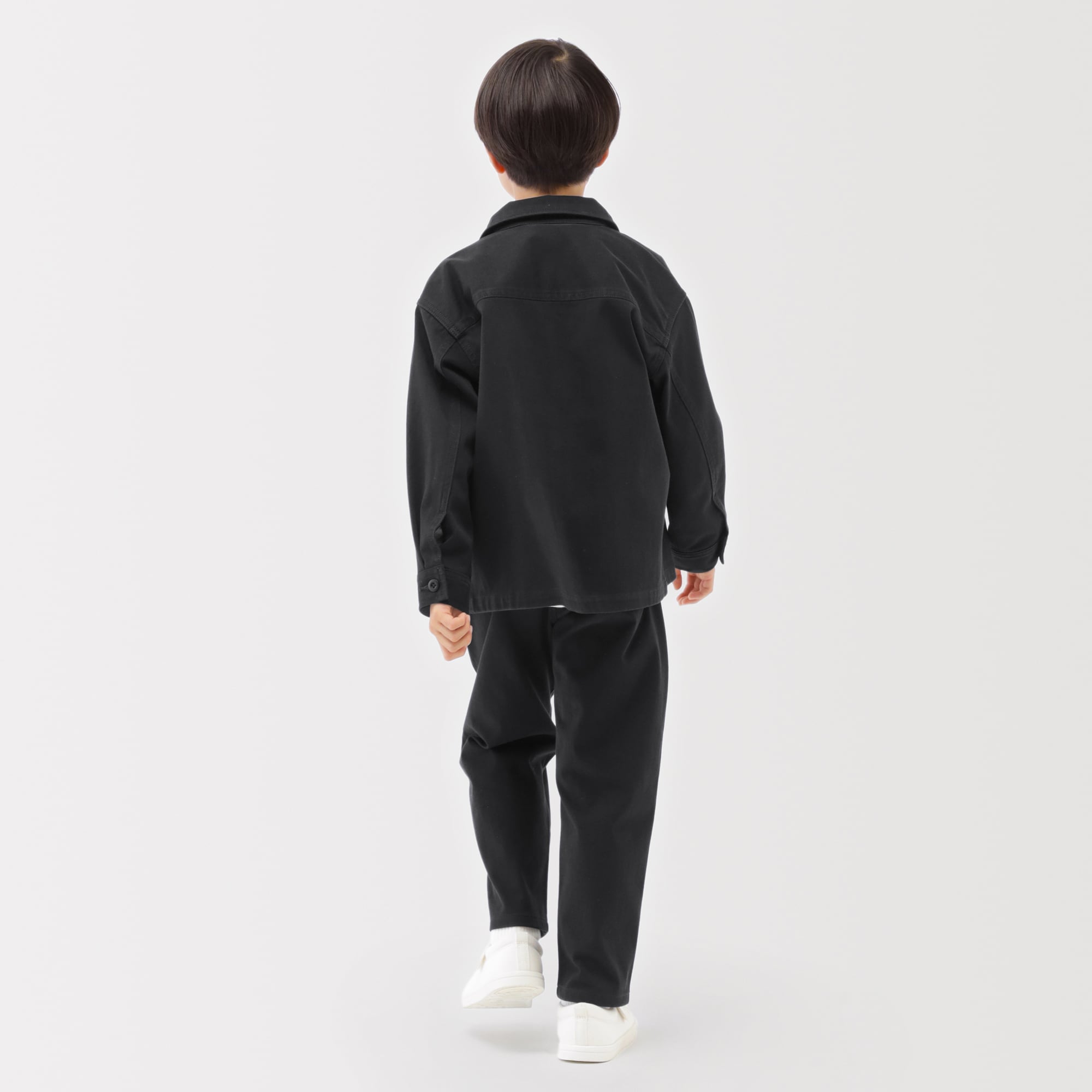 キッズ　縦横ストレッチヘリンボーンジャケット