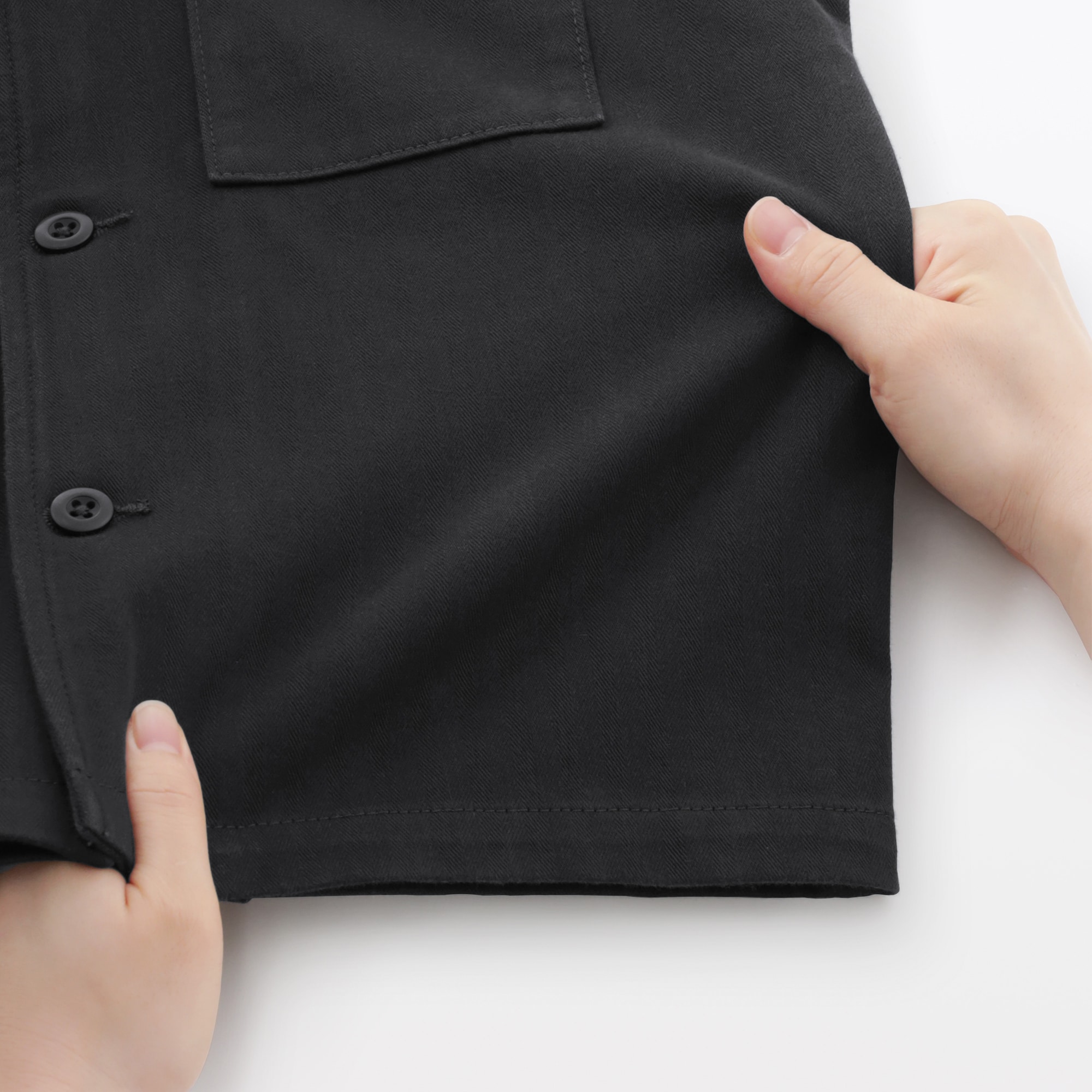 キッズ　縦横ストレッチヘリンボーンジャケット