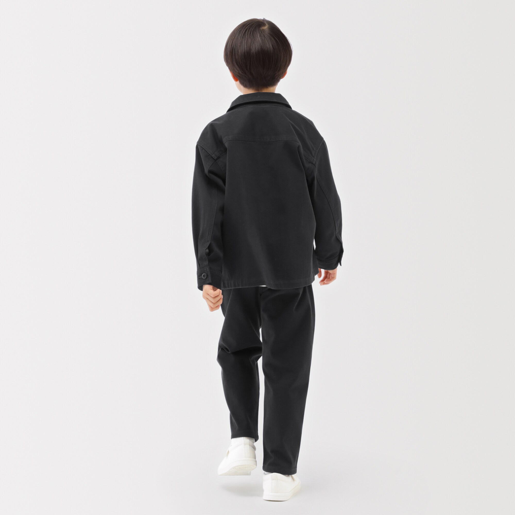 キッズ　縦横ストレッチヘリンボーンジャケット