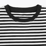 キッズ　綿天竺編みクルーネック長袖Ｔシャツ　ボーダー