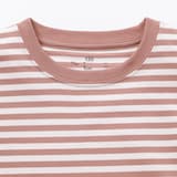 キッズ　綿天竺編みクルーネック長袖Ｔシャツ　ボーダー