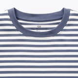 キッズ　綿天竺編みクルーネック長袖Ｔシャツ　ボーダー