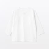 ベビー　あたまするっと　綿天竺編みクルーネック長袖Ｔシャツ　無地