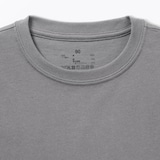 ベビー　あたまするっと　綿天竺編みクルーネック長袖Ｔシャツ　無地