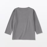 ベビー　あたまするっと　綿天竺編みクルーネック長袖Ｔシャツ　無地