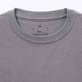 ベビー　あたまするっと　綿天竺編みクルーネック長袖Ｔシャツ　無地