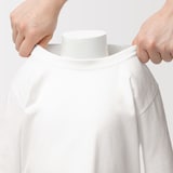 ベビー　あたまするっと　綿天竺編みクルーネック長袖Ｔシャツ　無地