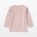 ベビー　あたまするっと　綿天竺編みクルーネック長袖Ｔシャツ　無地