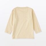 ベビー　あたまするっと　綿天竺編みクルーネック長袖Ｔシャツ　無地