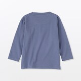 ベビー　あたまするっと　綿天竺編みクルーネック長袖Ｔシャツ　無地