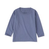 ベビー　あたまするっと　綿天竺編みクルーネック長袖Ｔシャツ　無地