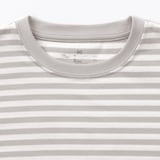 ベビー　あたまするっと　綿天竺編みクルーネック長袖Ｔシャツ　ボーダー