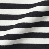 ベビー　あたまするっと　綿天竺編みクルーネック長袖Ｔシャツ　ボーダー