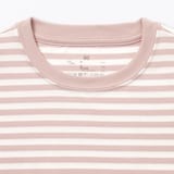 ベビー　あたまするっと　綿天竺編みクルーネック長袖Ｔシャツ　ボーダー