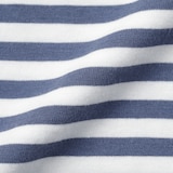 ベビー　あたまするっと　綿天竺編みクルーネック長袖Ｔシャツ　ボーダー