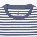 ベビー　あたまするっと　綿天竺編みクルーネック長袖Ｔシャツ　ボーダー