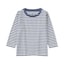 ベビー　あたまするっと　綿天竺編みクルーネック長袖Ｔシャツ　ボーダー