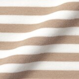 ベビー　あたまするっと　綿天竺編みクルーネック長袖Ｔシャツ　ボーダー