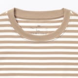 ベビー　あたまするっと　綿天竺編みクルーネック長袖Ｔシャツ　ボーダー