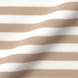 ベビー　あたまするっと　綿天竺編みクルーネック長袖Ｔシャツ　ボーダー