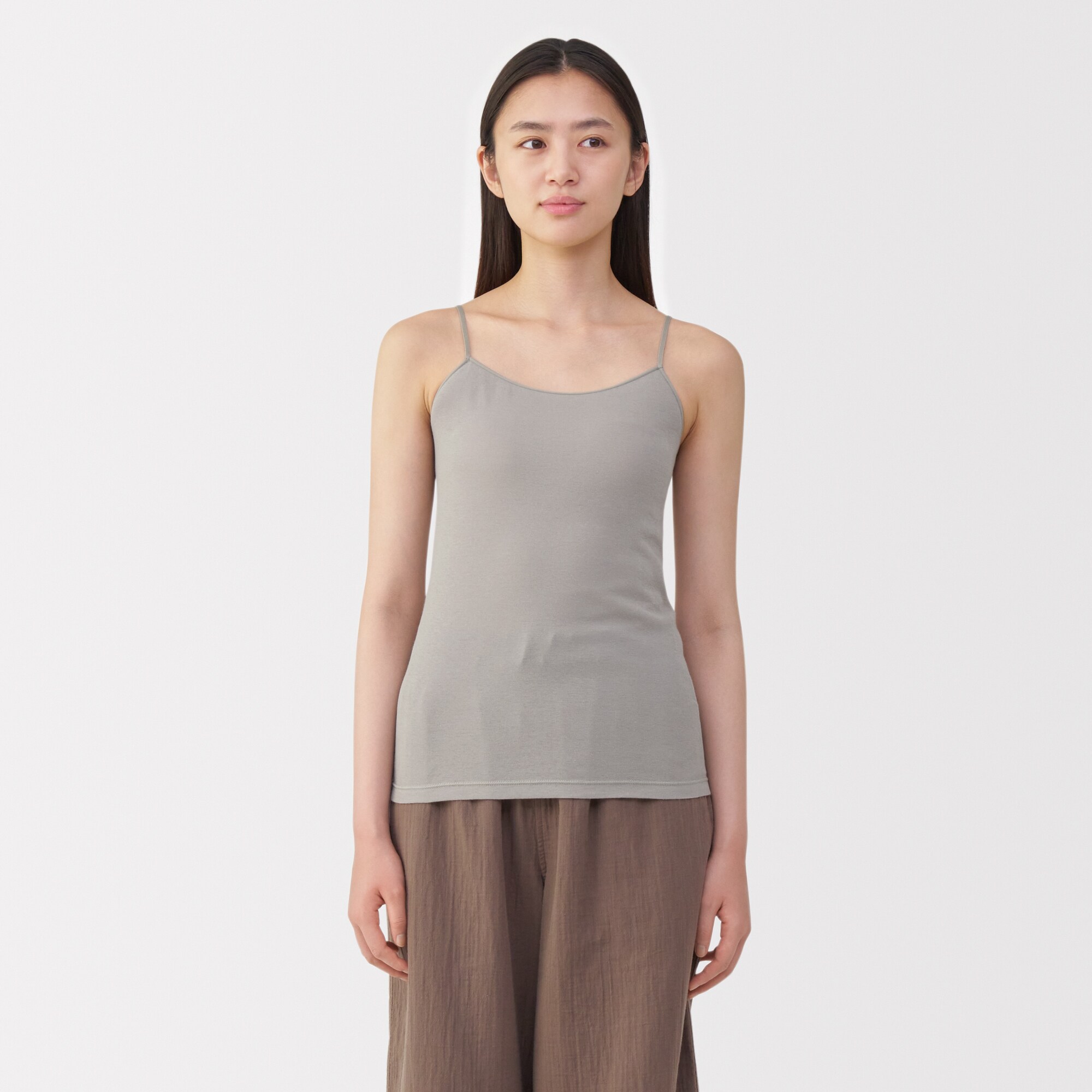 婦人　さらっと綿　薄手　キャミソール