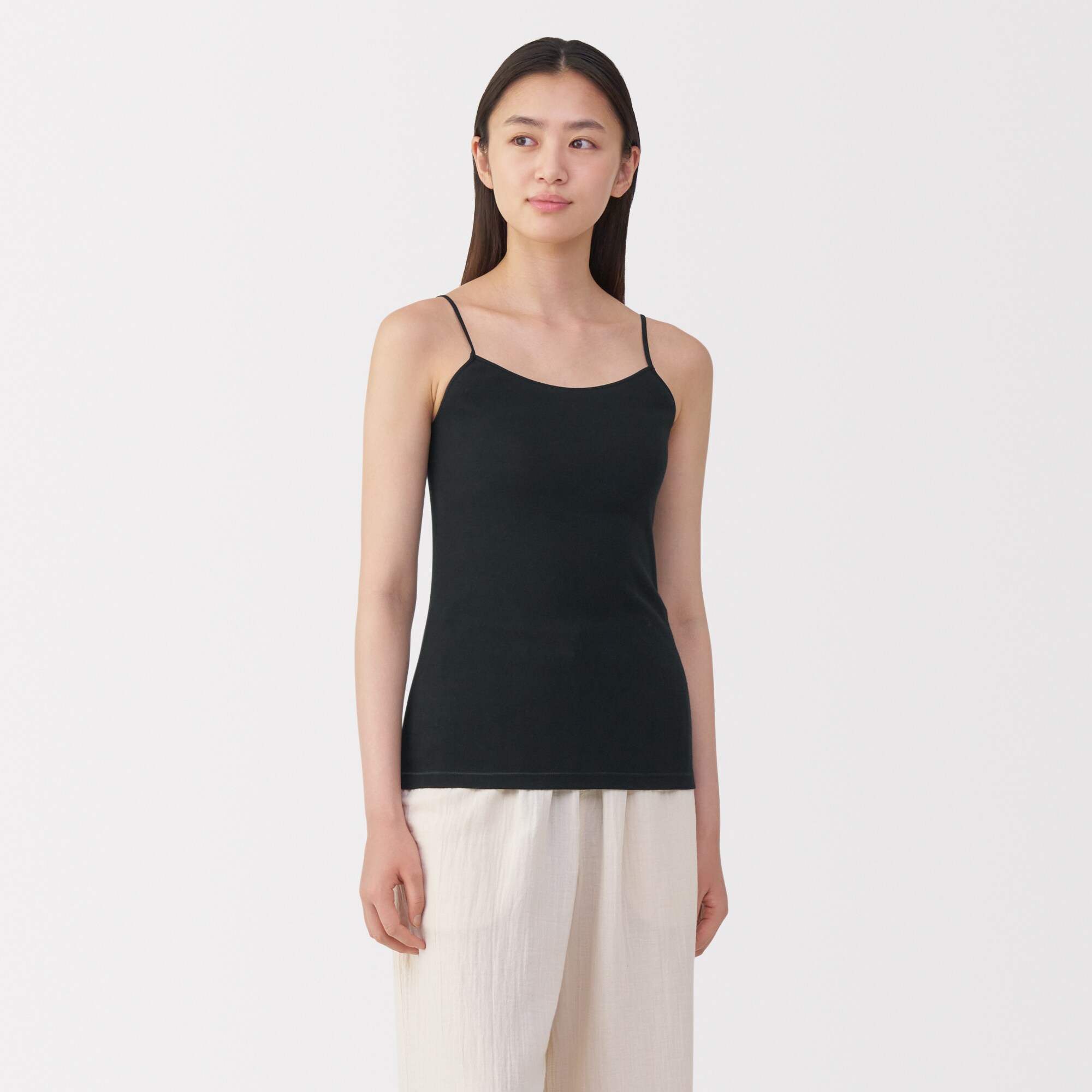 婦人　さらっと綿　薄手　キャミソール