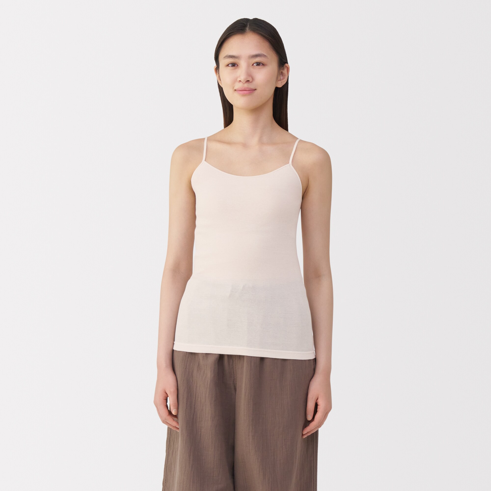 婦人　さらっと綿　薄手　キャミソール