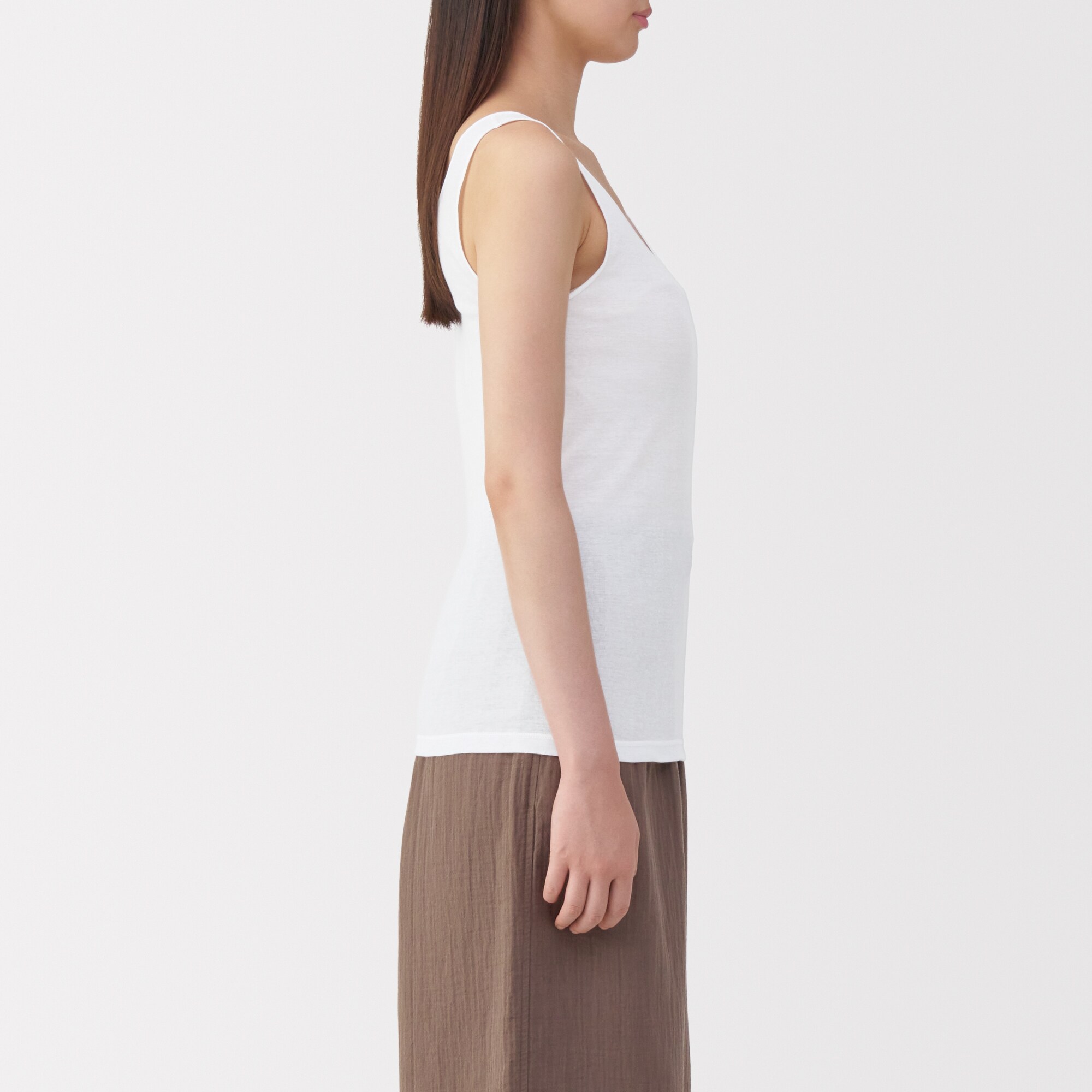 婦人　さらっと綿　薄手　タンクトップ