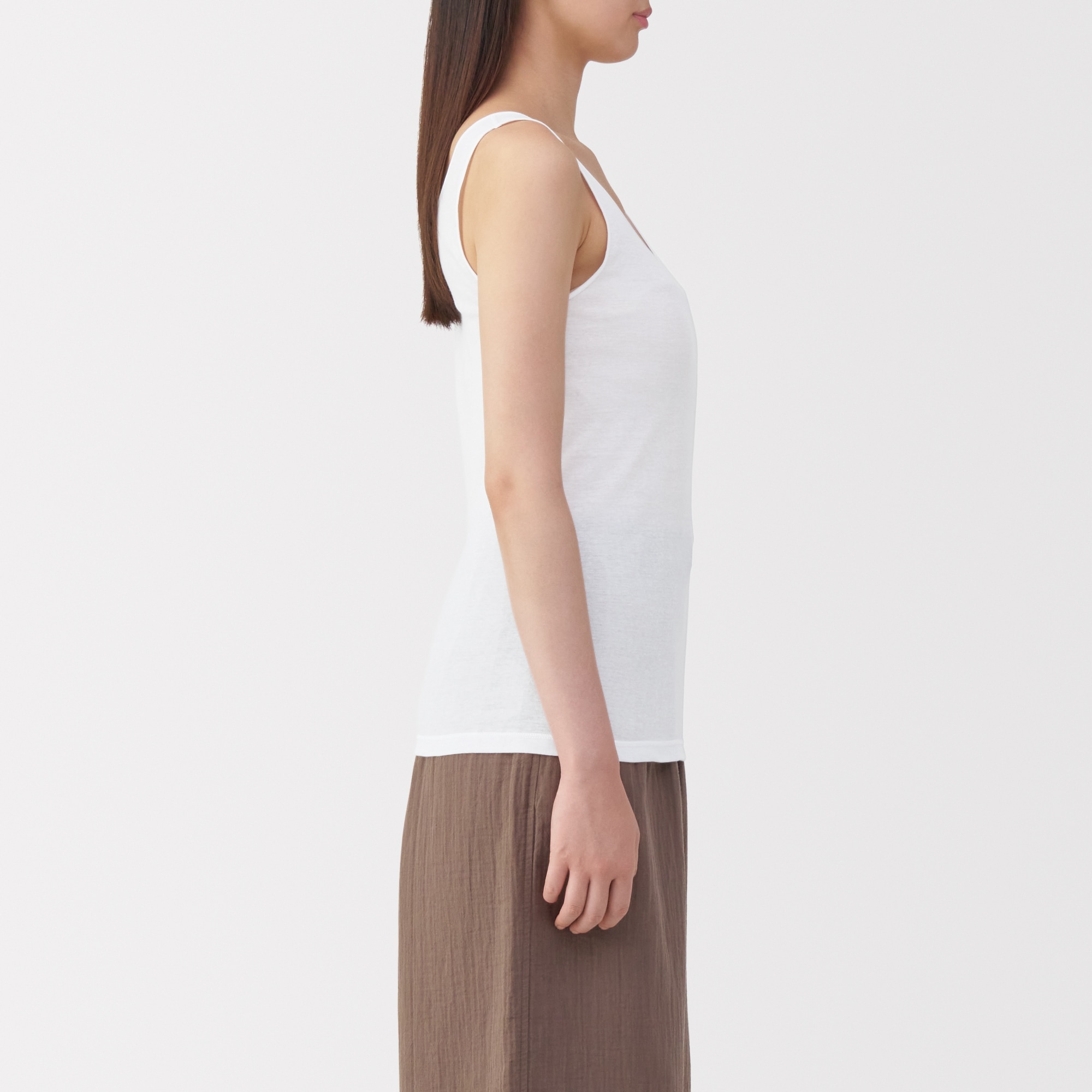 婦人　さらっと綿　薄手　タンクトップ