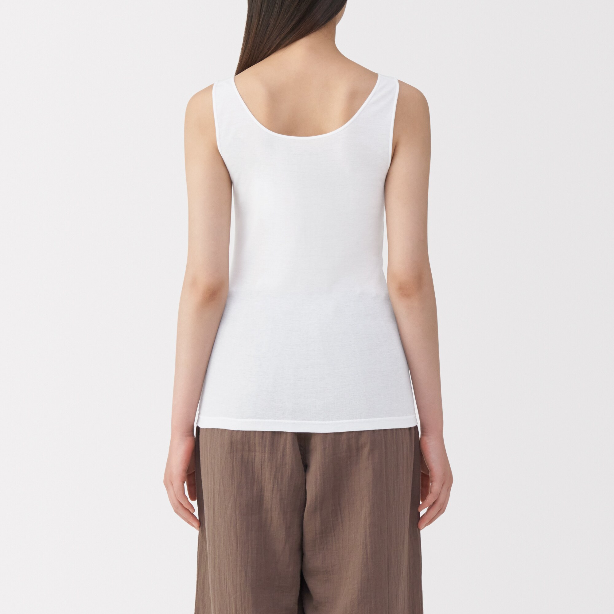婦人　さらっと綿　薄手　タンクトップ