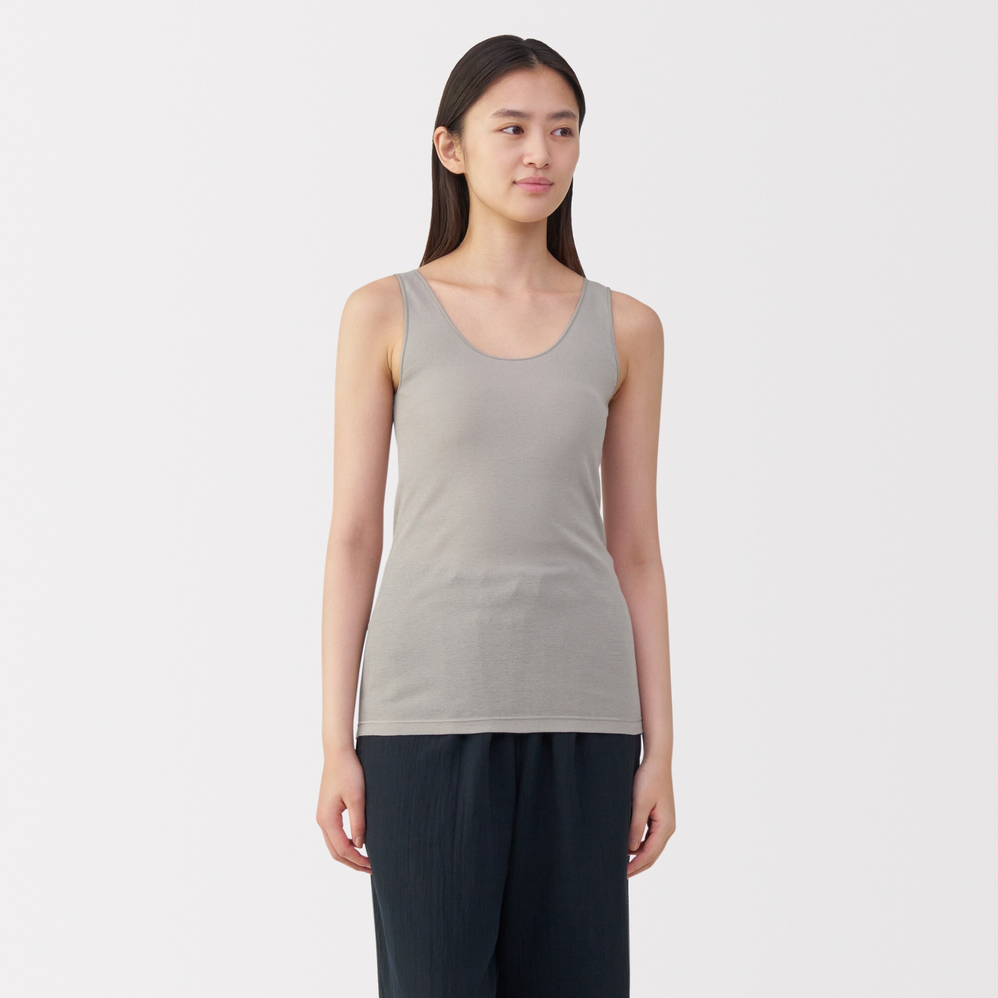 婦人　さらっと綿　薄手　タンクトップ