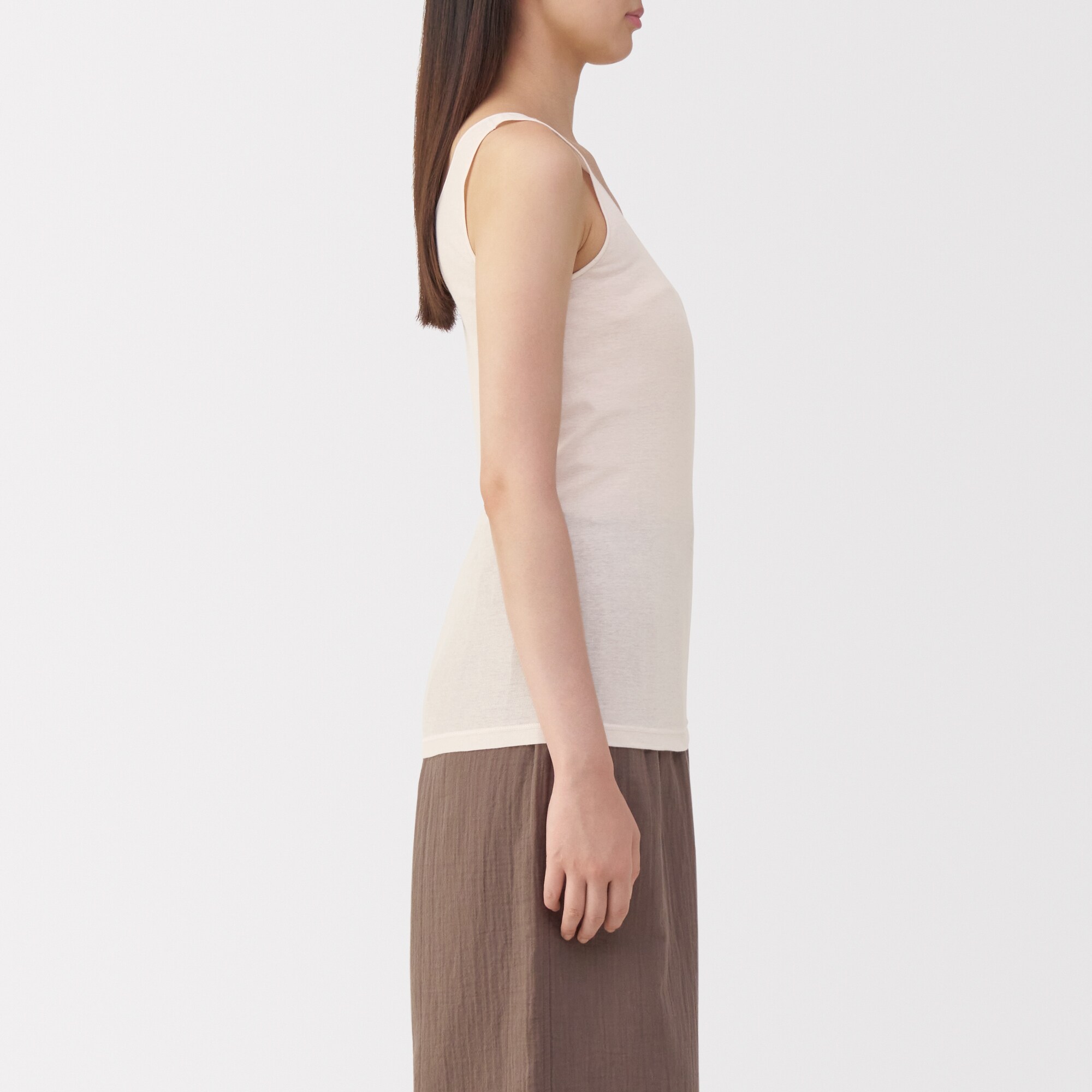 婦人　さらっと綿　薄手　タンクトップ