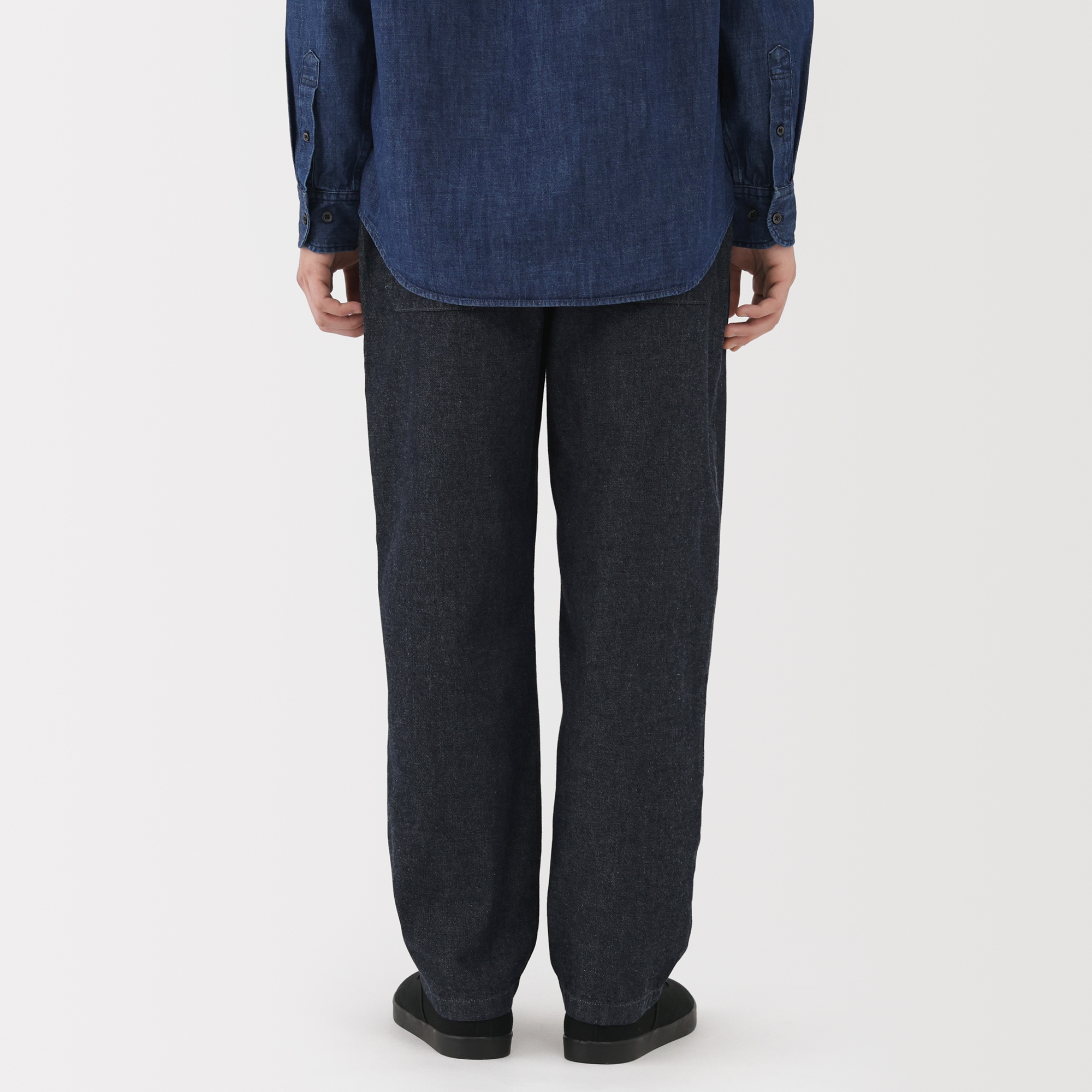 紳士 洗いざらしデニムイージーパンツ インディゴ | 無印良品